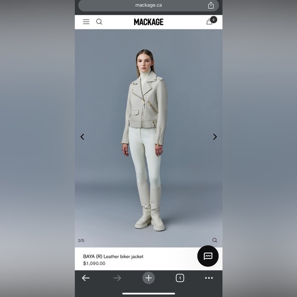 MACKAGE Baya Leather Biker Jacket - Picture 10 of 10